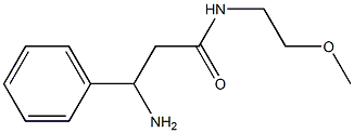 3-amino-N-(2-methoxyethyl)-3-phenylpropanamide Struktur