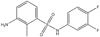 3-amino-N-(3,4-difluorophenyl)-2-methylbenzene-1-sulfonamide,,结构式