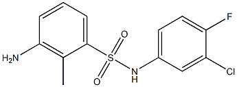 3-amino-N-(3-chloro-4-fluorophenyl)-2-methylbenzene-1-sulfonamide Structure