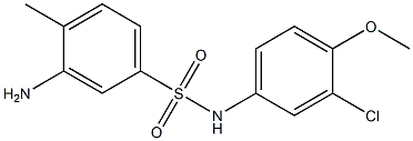 3-amino-N-(3-chloro-4-methoxyphenyl)-4-methylbenzene-1-sulfonamide Structure