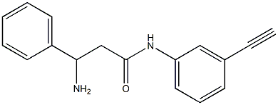 3-amino-N-(3-ethynylphenyl)-3-phenylpropanamide Structure