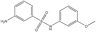 3-amino-N-(3-methoxyphenyl)benzenesulfonamide 结构式