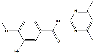 3-amino-N-(4,6-dimethylpyrimidin-2-yl)-4-methoxybenzamide 结构式