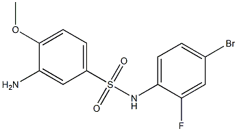 3-amino-N-(4-bromo-2-fluorophenyl)-4-methoxybenzene-1-sulfonamide Struktur