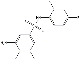 3-amino-N-(4-fluoro-2-methylphenyl)-4,5-dimethylbenzene-1-sulfonamide 结构式