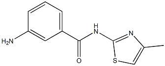 3-amino-N-(4-methyl-1,3-thiazol-2-yl)benzamide 化学構造式