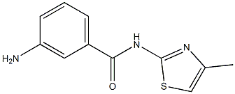 3-amino-N-(4-methyl-1,3-thiazol-2-yl)benzamide,,结构式