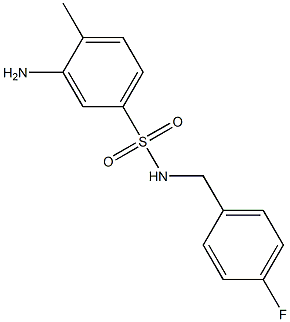  3-amino-N-[(4-fluorophenyl)methyl]-4-methylbenzene-1-sulfonamide