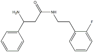 3-amino-N-[2-(2-fluorophenyl)ethyl]-3-phenylpropanamide,,结构式