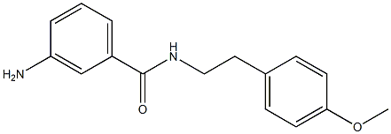 3-amino-N-[2-(4-methoxyphenyl)ethyl]benzamide 化学構造式