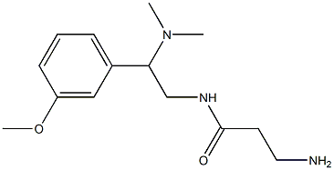 3-amino-N-[2-(dimethylamino)-2-(3-methoxyphenyl)ethyl]propanamide,,结构式