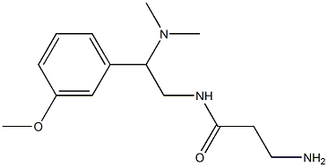 3-amino-N-[2-(dimethylamino)-2-(3-methoxyphenyl)ethyl]propanamide 化学構造式