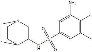 3-amino-N-{1-azabicyclo[2.2.2]octan-3-yl}-4,5-dimethylbenzene-1-sulfonamide Structure