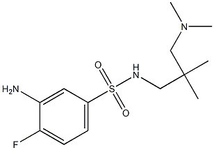 3-amino-N-{2-[(dimethylamino)methyl]-2-methylpropyl}-4-fluorobenzene-1-sulfonamide 结构式