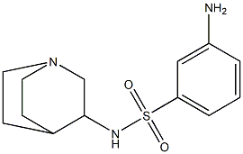 3-amino-N-1-azabicyclo[2.2.2]oct-3-ylbenzenesulfonamide 结构式