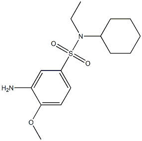 3-amino-N-cyclohexyl-N-ethyl-4-methoxybenzene-1-sulfonamide Struktur