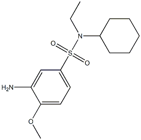 3-amino-N-cyclohexyl-N-ethyl-4-methoxybenzene-1-sulfonamide,,结构式