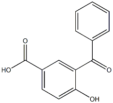 3-benzoyl-4-hydroxybenzoic acid Struktur