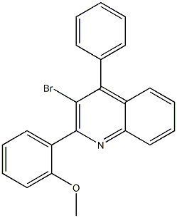 3-bromo-2-(2-methoxyphenyl)-4-phenylquinoline,,结构式