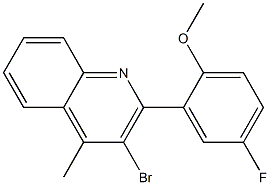 3-bromo-2-(5-fluoro-2-methoxyphenyl)-4-methylquinoline,,结构式