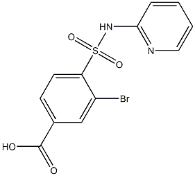 3-bromo-4-(pyridin-2-ylsulfamoyl)benzoic acid 结构式