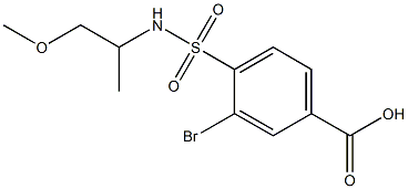 3-bromo-4-[(1-methoxypropan-2-yl)sulfamoyl]benzoic acid Structure