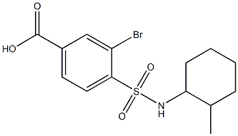 3-bromo-4-[(2-methylcyclohexyl)sulfamoyl]benzoic acid,,结构式