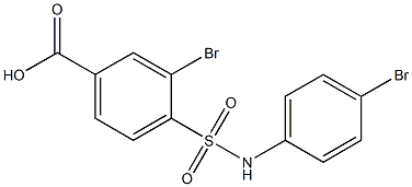 3-bromo-4-[(4-bromophenyl)sulfamoyl]benzoic acid Structure