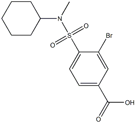 3-bromo-4-[cyclohexyl(methyl)sulfamoyl]benzoic acid,,结构式