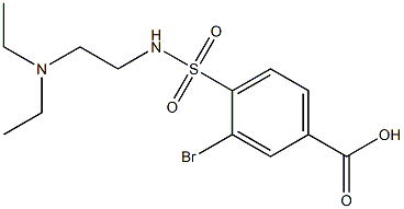 3-bromo-4-{[2-(diethylamino)ethyl]sulfamoyl}benzoic acid Structure