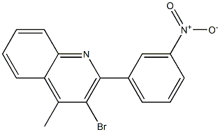 3-bromo-4-methyl-2-(3-nitrophenyl)quinoline Structure