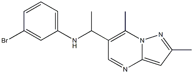 3-bromo-N-(1-{2,7-dimethylpyrazolo[1,5-a]pyrimidin-6-yl}ethyl)aniline