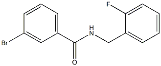 3-bromo-N-(2-fluorobenzyl)benzamide 化学構造式