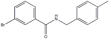 3-bromo-N-(4-methylbenzyl)benzamide,,结构式