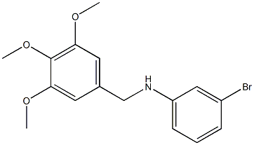 3-bromo-N-[(3,4,5-trimethoxyphenyl)methyl]aniline,,结构式