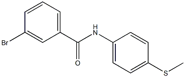 3-bromo-N-[4-(methylthio)phenyl]benzamide Struktur