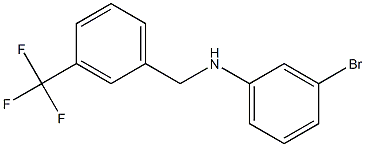 3-bromo-N-{[3-(trifluoromethyl)phenyl]methyl}aniline Struktur
