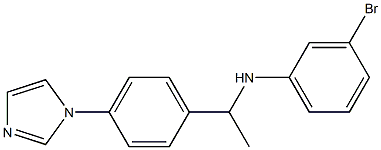3-bromo-N-{1-[4-(1H-imidazol-1-yl)phenyl]ethyl}aniline,,结构式