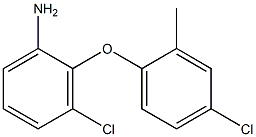 3-chloro-2-(4-chloro-2-methylphenoxy)aniline,,结构式