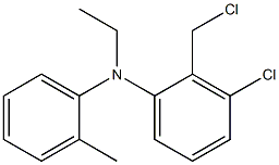 3-chloro-2-(chloromethyl)-N-ethyl-N-(2-methylphenyl)aniline,,结构式
