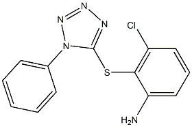 3-chloro-2-[(1-phenyl-1H-1,2,3,4-tetrazol-5-yl)sulfanyl]aniline 化学構造式