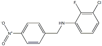 3-chloro-2-fluoro-N-[(4-nitrophenyl)methyl]aniline Struktur