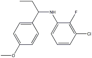 3-chloro-2-fluoro-N-[1-(4-methoxyphenyl)propyl]aniline,,结构式