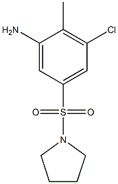 3-chloro-2-methyl-5-(pyrrolidine-1-sulfonyl)aniline,,结构式