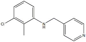 3-chloro-2-methyl-N-(pyridin-4-ylmethyl)aniline Structure