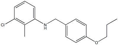 3-chloro-2-methyl-N-[(4-propoxyphenyl)methyl]aniline 化学構造式