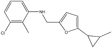 3-chloro-2-methyl-N-{[5-(2-methylcyclopropyl)furan-2-yl]methyl}aniline Structure
