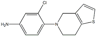 3-chloro-4-(6,7-dihydrothieno[3,2-c]pyridin-5(4H)-yl)aniline 化学構造式