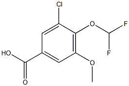 3-chloro-4-(difluoromethoxy)-5-methoxybenzoic acid,1038725-44-8,结构式