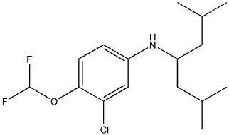 3-chloro-4-(difluoromethoxy)-N-(2,6-dimethylheptan-4-yl)aniline Structure